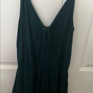 Green low cut romper